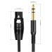 Canon XLR Female to 1/4 Inch 6.35mm TRS Stereo Audio Jack Cable, 3 Pin XLR to Quarter Inch Balanced Signal Cord Canon XLR Female to 1/4 Inch 6.35mm TRS Stereo Audio Jack Cable, 3 Pin XLR to Quarter Inch Balanced Signal Cord