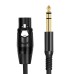 Canon XLR Female to 1/4 Inch 6.35mm TRS Stereo Audio Jack Cable, 3 Pin XLR to Quarter Inch Balanced Signal Cord Canon XLR Female to 1/4 Inch 6.35mm TRS Stereo Audio Jack Cable, 3 Pin XLR to Quarter Inch Balanced Signal Cord