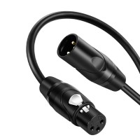 XLR Male to XLR Female Cable | 3 Pin XLR plug to 3 Pin XLR Jack Extension Cable XLR Male to XLR Female Cable | 3 Pin XLR plug to 3 Pin XLR Jack Extension Cable