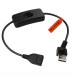 Short USB Power Switch Extension Cable | DIY 5V 2A Max USB Type A male to female with On/Off Control Switch Short USB Power Switch Extension Cable | DIY 5V 2A Max USB Type A male to female with On/Off Control Switch