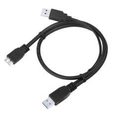 USB 3.0 USB Micro Hard Drive Cable with Extra Power input (Dual Power Sources Y Cable for Hard Drives) USB 3.0 USB Micro Hard Drive Cable with Extra Power input (Dual Power Sources Y Cable for Hard Drives)