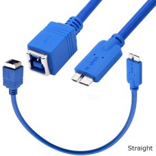 USB 3.0 Type B Female to USB 3.0 Mirco B Male 10pin Left-angle / Right-angle / Straight cable USB 3.0 Type B Female to USB 3.0 Mirco B Male 10pin Left-angle / Right-angle / Straight cable