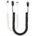 Spring Retractable Coil USB 2.0 Micro Male to Micro Female Cable Spring Retractable Coil USB 2.0 Micro Male to Micro Female Cable