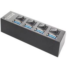 4 Port USB-A Hub with LED Individual Power Indicator and Physical Security On/Off Switches 4 Port USB-A Hub with LED Individual Power Indicator and Physical Security On/Off Switches