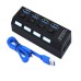 4 Port USB-A Hub with LED Individual Power Indicator and Physical Security On/Off Switches 4 Port USB-A Hub with LED Individual Power Indicator and Physical Security On/Off Switches