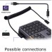 Spring Retractable Coil Gaming Keyboard / Mouse USB Micro to USB-C Data / Charge Extension Cable Spring Retractable Coil Gaming Keyboard / Mouse USB Micro to USB-C Data / Charge Extension Cable