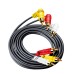 Right Angle 3 RCA Composite Video male to male Extender Cable for Home Theater, HDTV, Amplifiers, Hi-Fi Systems