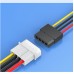 SATA to 4 Pin Power Cable Adapter (SATA 15 Pin Female to Molex LP4 Female Power Cable) SATA to 4 Pin Power Cable Adapter (SATA 15 Pin Female to Molex LP4 Female Power Cable)