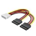 SATA to 4 Pin Power Cable Adapter (SATA 15 Pin Female to Molex LP4 Female Power Cable) SATA to 4 Pin Power Cable Adapter (SATA 15 Pin Female to Molex LP4 Female Power Cable)