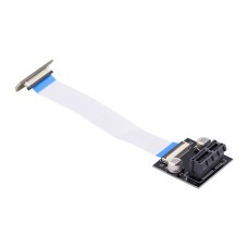Low Profile PCI-E Express 1X Slot Riser Card | Angled Extension Ribbon Flex Relocate Cable Low Profile PCI-E Express 1X Slot Riser Card | Angled Extension Ribbon Flex Relocate Cable