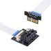 Low Profile PCI-E Express 1X Slot Riser Card | Angled Extension Ribbon Flex Relocate Cable Low Profile PCI-E Express 1X Slot Riser Card | Angled Extension Ribbon Flex Relocate Cable