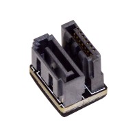 Back-Angled 360 degree Angled SATA 7Pin Female to 7Pin Male Adapter Back-Angled 360 degree Angled SATA 7Pin Female to 7Pin Male Adapter