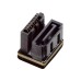 Back-Angled 360 degree Angled SATA 7Pin Female to 7Pin Male Adapter Back-Angled 360 degree Angled SATA 7Pin Female to 7Pin Male Adapter