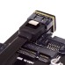 Back-Angled 360 degree Angled SATA 7Pin Female to 7Pin Male Adapter Back-Angled 360 degree Angled SATA 7Pin Female to 7Pin Male Adapter