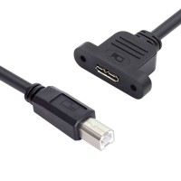 Panel Mount USB 3.0 Micro Female to USB Type B / USB Micro / USB Mini Extension Cable Panel Mount USB 3.0 Micro Female to USB Type B / USB Micro / USB Mini Extension Cable
