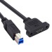 Panel Mount Screw-Lock USB 3.0 Micro Socket to Panel Mount USB-A Female Enclosure Internal Cable Panel Mount Screw-Lock USB 3.0 Micro Socket to Panel Mount USB-A Female Enclosure Internal Cable