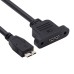 Panel Mount Screw-Lock USB 3.0 Micro Socket to Panel Mount USB-A Female Enclosure Internal Cable Panel Mount Screw-Lock USB 3.0 Micro Socket to Panel Mount USB-A Female Enclosure Internal Cable