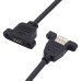 Panel Mount Screw-Lock USB 3.0 Micro Socket to Panel Mount USB-A Female Enclosure Internal Cable Panel Mount Screw-Lock USB 3.0 Micro Socket to Panel Mount USB-A Female Enclosure Internal Cable