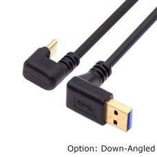 Short 180 degree Right Angle / Back-Angled USB-C to USB-A male extension cable Short 180 degree Right Angle / Back-Angled USB-C to USB-A male extension cable