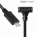 Thumbscrew / Singe Screw Locking / Panel Mount USB 3.0 Micro male to Right Angle USB-C male cable