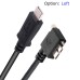 Thumbscrew / Singe Screw Locking / Panel Mount USB 3.0 Micro male to Right Angle USB-C male cable