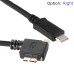 Thumbscrew / Singe Screw Locking / Panel Mount USB 3.0 Micro male to Right Angle USB-C male cable