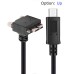 Thumbscrew / Singe Screw Locking / Panel Mount USB 3.0 Micro male to Right Angle USB-C male cable