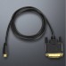 Micro HDMI 1.4 to Panel Mount DVI 24+1 Pin Male to Male Cable Supports 1080P Full HD Micro HDMI 1.4 to Panel Mount DVI 24+1 Pin Male to Male Cable Supports 1080P Full HD