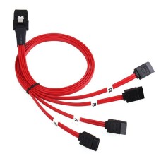 Mini SAS 36Pin SFF 8087 Host / Controller to 7 Pin SATA Target / Backplane Cable without Latch Mini SAS 36Pin SFF 8087 Host / Controller to 7 Pin SATA Target / Backplane Cable without Latch
