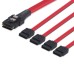 Mini SAS 36Pin SFF 8087 Host / Controller to 7 Pin SATA Target / Backplane Cable without Latch Mini SAS 36Pin SFF 8087 Host / Controller to 7 Pin SATA Target / Backplane Cable without Latch