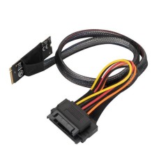 M.2 M-Key to U.2 SFF-8639 Adapter Cable with 15-Pin Female for Power Cable M.2 M-Key to U.2 SFF-8639 Adapter Cable with 15-Pin Female for Power Cable