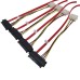 Mini SAS 36Pin SFF-8087 to 4X SFF-8482 Connectors with SATA for Power Mini SAS 36Pin SFF-8087 to 4X SFF-8482 Connectors with SATA for Power