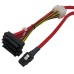 Mini SAS 36Pin SFF-8087 to 4X SFF-8482 Connectors with SATA for Power Mini SAS 36Pin SFF-8087 to 4X SFF-8482 Connectors with SATA for Power