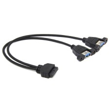 Dual Screw-Locking Panel Mount USB 3.0 Port A Female to Motherboard 20pin Header Cable Dual Screw-Locking Panel Mount USB 3.0 Port A Female to Motherboard 20pin Header Cable