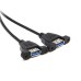 Dual Screw-Locking Panel Mount USB 3.0 Port A Female to Motherboard 20pin Header Cable Dual Screw-Locking Panel Mount USB 3.0 Port A Female to Motherboard 20pin Header Cable