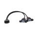 Dual Screw-Locking Panel Mount USB 3.0 Port A Female to Motherboard 20pin Header Cable Dual Screw-Locking Panel Mount USB 3.0 Port A Female to Motherboard 20pin Header Cable