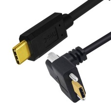 USB Type C 3.1 to Screw Locking Panel Mount USB Type C 3.1 Extension Cable USB Type C 3.1 to Screw Locking Panel Mount USB Type C 3.1 Extension Cable