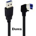 USB 3.0 Right Angle USB-B Male to USB-A Male Extension Cable for Printer / Hard Disk / Scanner USB 3.0 Right Angle USB-B Male to USB-A Male Extension Cable for Printer / Hard Disk / Scanner