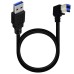 USB 3.0 Right Angle USB-B Male to USB-A Male Extension Cable for Printer / Hard Disk / Scanner USB 3.0 Right Angle USB-B Male to USB-A Male Extension Cable for Printer / Hard Disk / Scanner