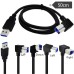 USB 3.0 Right Angle USB-B Male to USB-A Male Extension Cable for Printer / Hard Disk / Scanner USB 3.0 Right Angle USB-B Male to USB-A Male Extension Cable for Printer / Hard Disk / Scanner