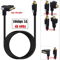 Single Screw Locking / Thumb Lock Panel Mount to Dual Screw Locking Panel Mount USB-C to USB-C, Male to Male Extension Cable Single Screw Locking / Thumb Lock Panel Mount to Dual Screw Locking Panel Mount USB-C to USB-C, Male to Male Extension Cable