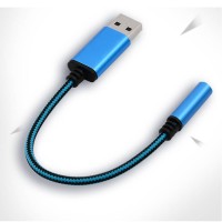 USB to Audio Jack Adapter | USB-A Plug to 3.5mm Aux Female Stereo External Sound Card USB to Audio Jack Adapter | USB-A Plug to 3.5mm Aux Female Stereo External Sound Card