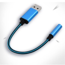 USB to Audio Jack Adapter | USB-A Plug to 3.5mm Aux Female Stereo External Sound Card USB to Audio Jack Adapter | USB-A Plug to 3.5mm Aux Female Stereo External Sound Card