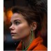 Wired Right Angle USB-C Semi In-Ear Earphones with Sound and Microphone Wired Right Angle USB-C Semi In-Ear Earphones with Sound and Microphone