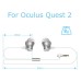 Right Angle 3.5mm Audio in-Ear Short Headphone Compatible for Oculus Quest 2 Meta Quest Pro 