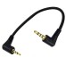 Right Angle 3 Pole Aux 2.5mm Jack to Right Angle 4 Pole Aux 3.5mm Jack Stereo Cable