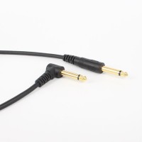 Right Angle Mono 6.35mm 1/4" inch Plug to Straight Plug Guitar / Music Instrument Cable Right Angle Mono 6.35mm 1/4" inch Plug to Straight Plug Guitar / Music Instrument Cable