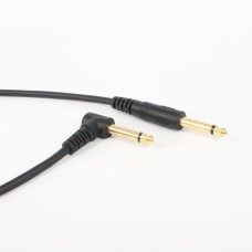 Right Angle Mono 6.35mm 1/4" inch Plug to Straight Plug Guitar / Music Instrument Cable Right Angle Mono 6.35mm 1/4" inch Plug to Straight Plug Guitar / Music Instrument Cable