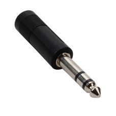 TRS 1/4in 6.35mm Stereo Jack Socket to 6.35mm Stereo Jack Plug Audio Adapter TRS 1/4in 6.35mm Stereo Jack Socket to 6.35mm Stereo Jack Plug Audio Adapter