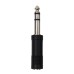 TRS 1/4in 6.35mm Stereo Jack Socket to 6.35mm Stereo Jack Plug Audio Adapter TRS 1/4in 6.35mm Stereo Jack Socket to 6.35mm Stereo Jack Plug Audio Adapter